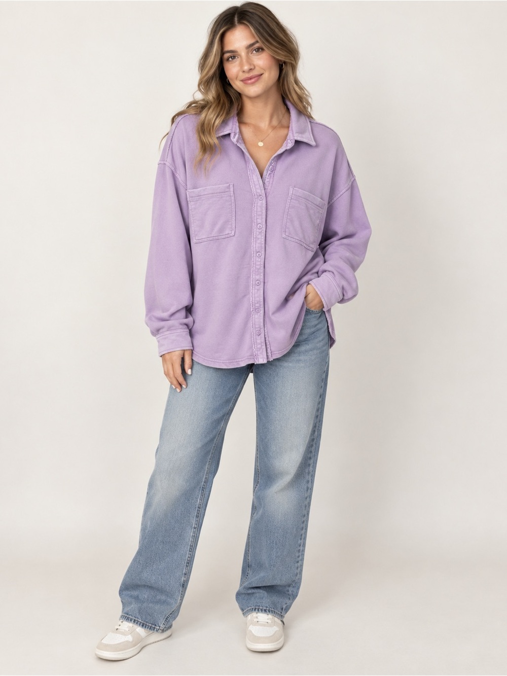 Aerie oversized button down sweatshirt
